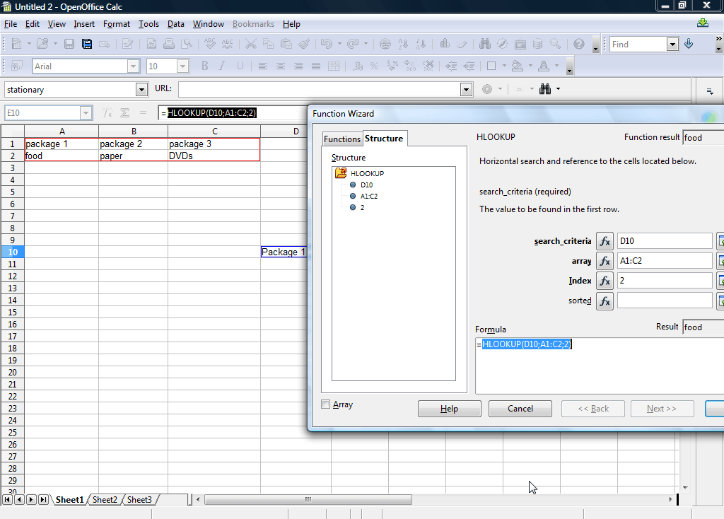 How to use HLOOKUP functions in OpenOffice spreadsheets [Tip] dotTech