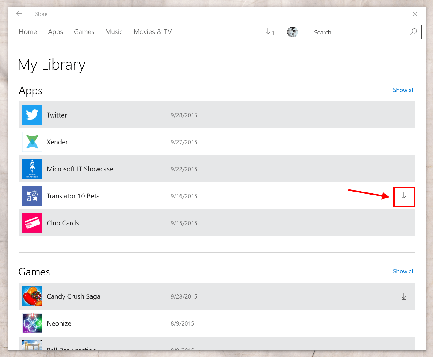 How to redownload purchased apps in Windows Store [Tip] Reviews