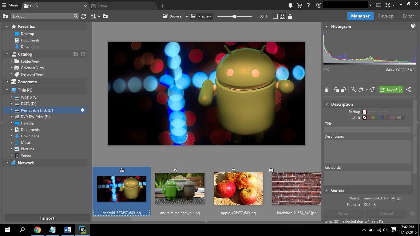 Quickly edit and apply filters to photos with Zoner Photo Studio 18 PRO