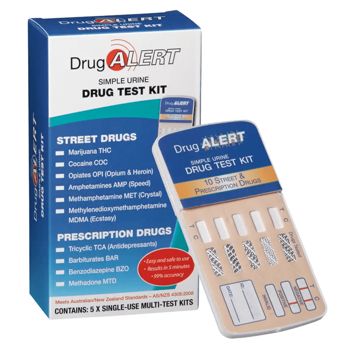 Drug Alert Urine Drug Test Kit 10 Panel (Box of 5) Drug Test Central