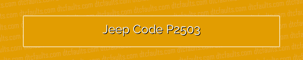 Solve Jeep P2503 Code: Charging System Output Low with These Tips