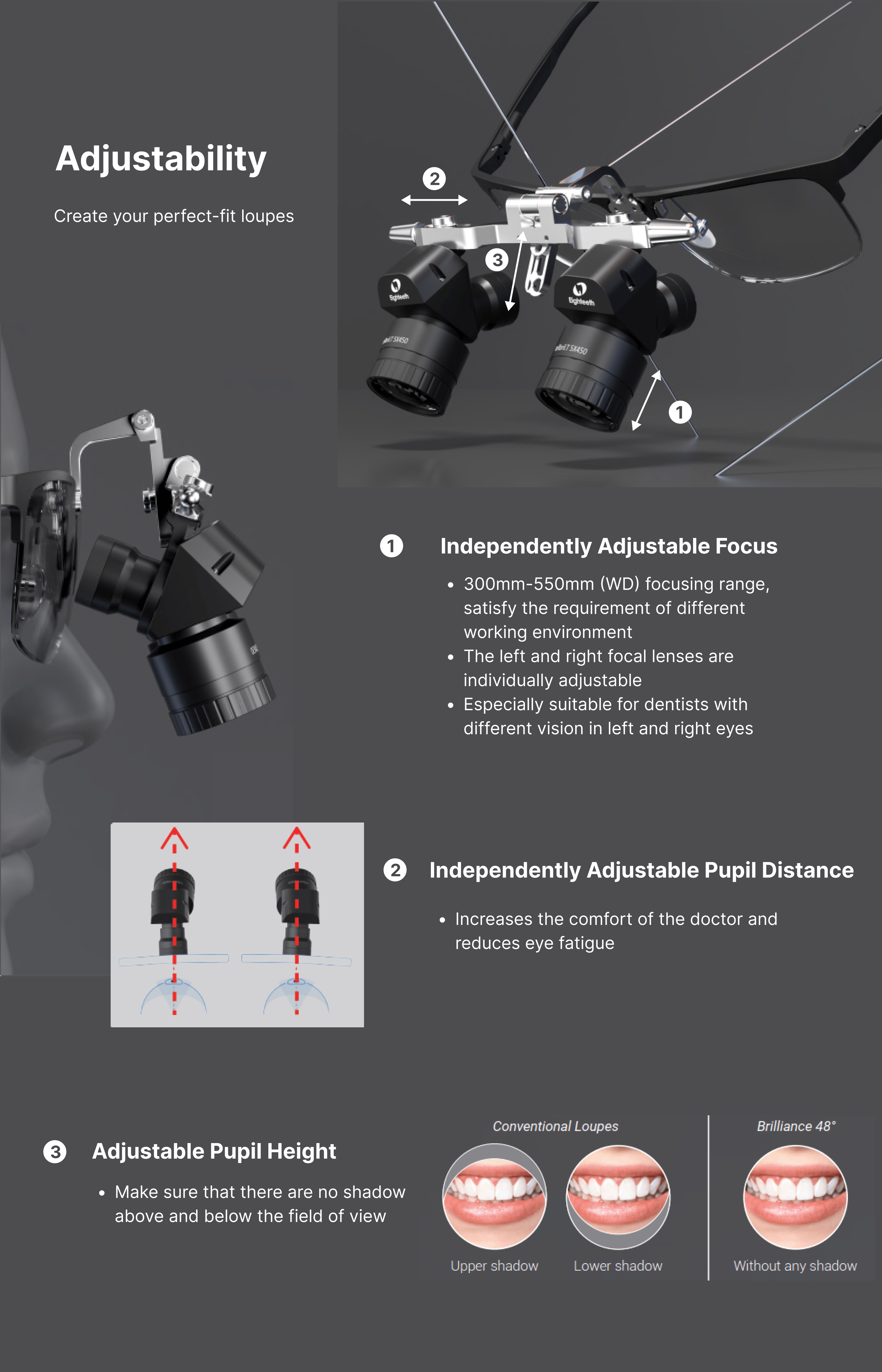 Ergo Omni Flipup Loupes Dental Equipment Line