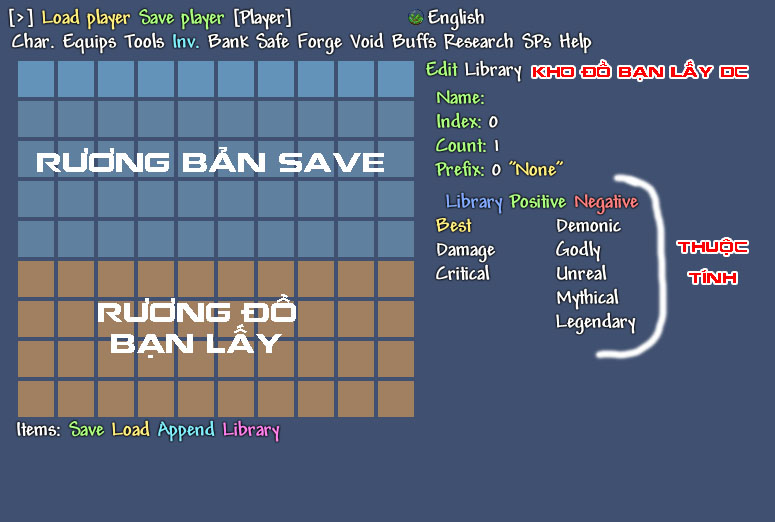 Hướng Dẫn Cheat Item Terraria V1.4