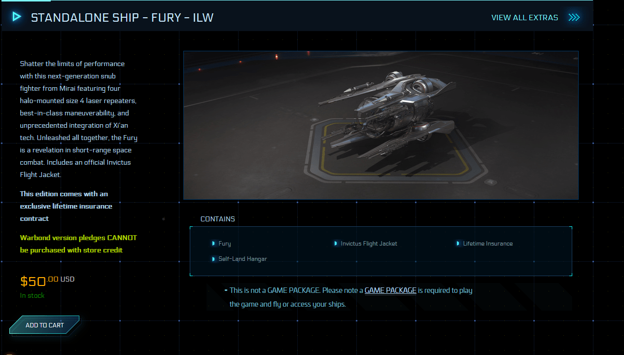 PSA Fury and Fury MX are 50 USD Warbond w/ LTI CCU can be found on