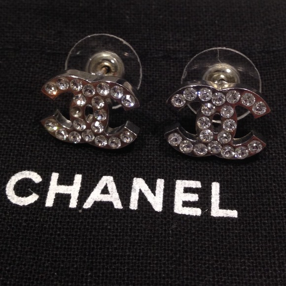 CHANEL Jewelry Authentic Double C Crystal Earrings Poshmark