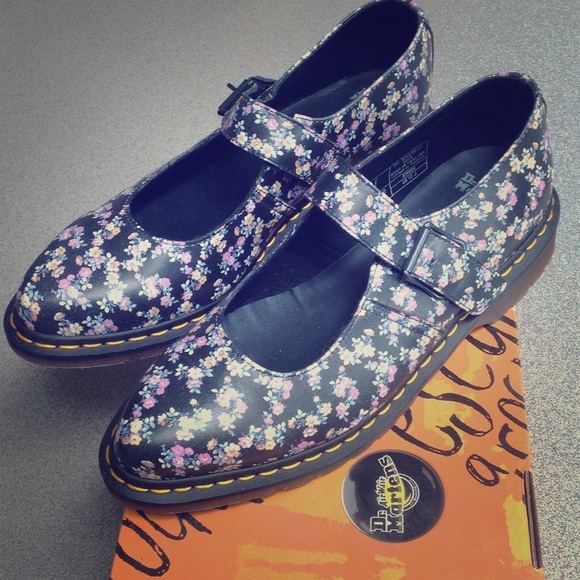 Dr. Martens Shoes Dr Martens Mary Jane Floral Print Shoe Poshmark