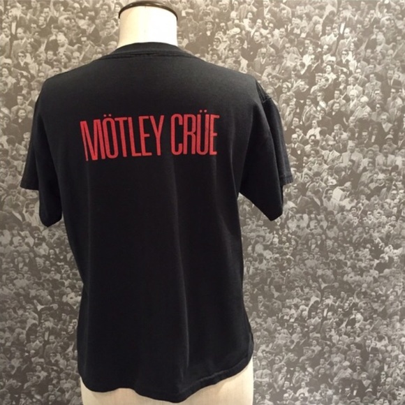 Motley Crue Tops 9s Vintage Motley Cre T Shirt Youth Large Fits M