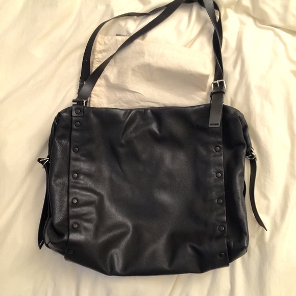 47 off All Saints Handbags All Saints Black Leather Shoulder Bag