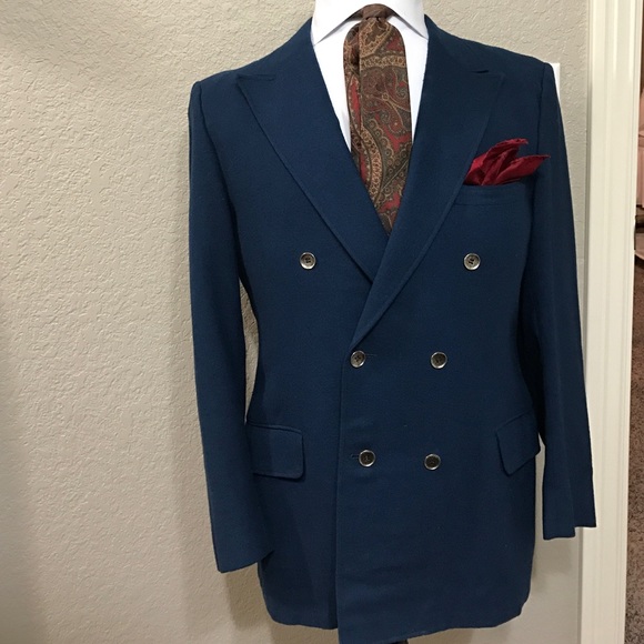 jcpenney Suits & Blazers Blue Double Breasted Blazer Poshmark