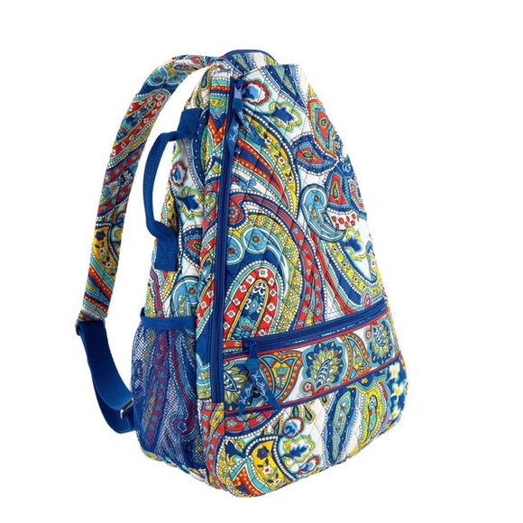 Vera Bradley Bags Vera Bradley Marina Paisley Sling Tennis Backpack Poshmark