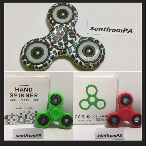 Other Fidget Spinners Lot Of 3 Green Red Multi White Edc Poshmark