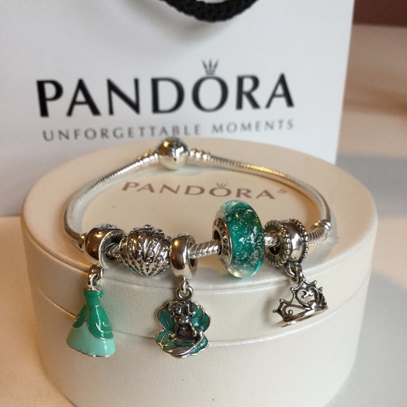 Pandora Jewelry Pandora Disney Ariel Set Of 5 Sea Teal Charms New