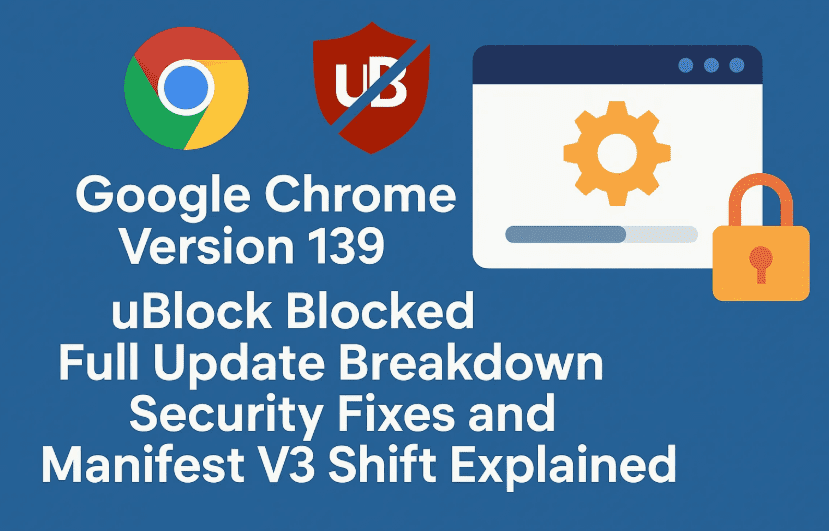 Google Chrome Version 139 uBlock Blocked, Full Update Breakdown(04)