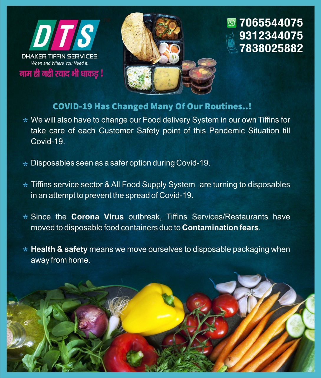 Healthy, hygienic, and homemade 24*7 tiffin service center Tiffin