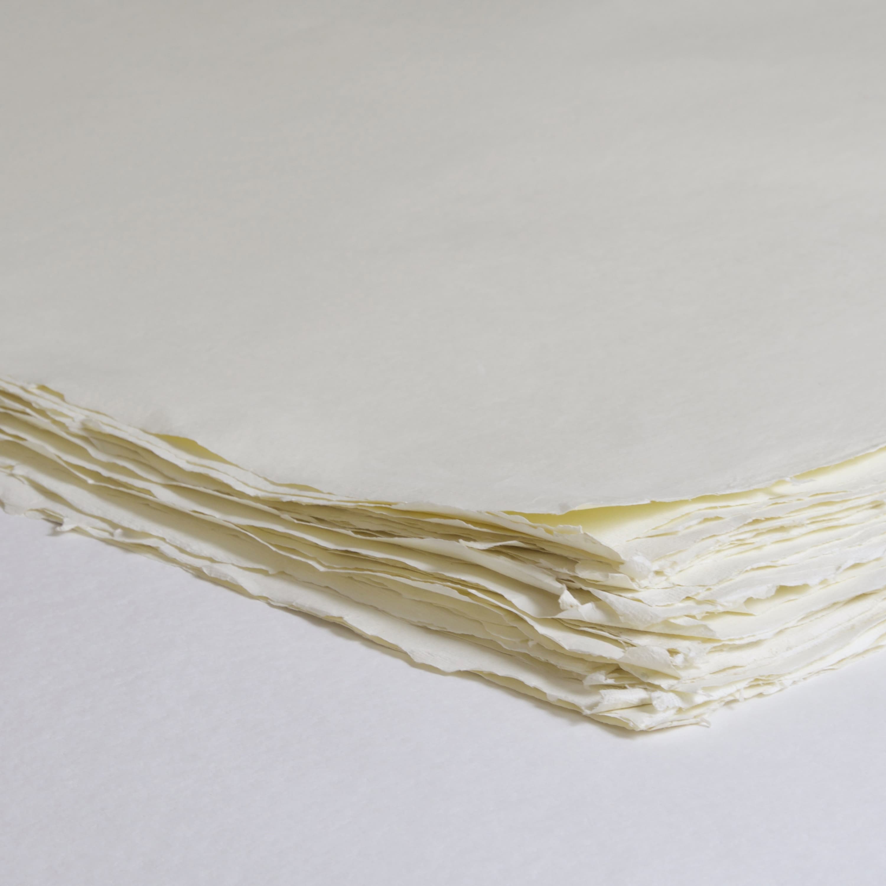 Ivory, Imperial Plus, 110 gsm Deckle edge paper Indian Cotton Paper Co.