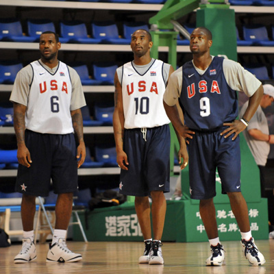 Wade at the Olympics with Kobe and LeBron