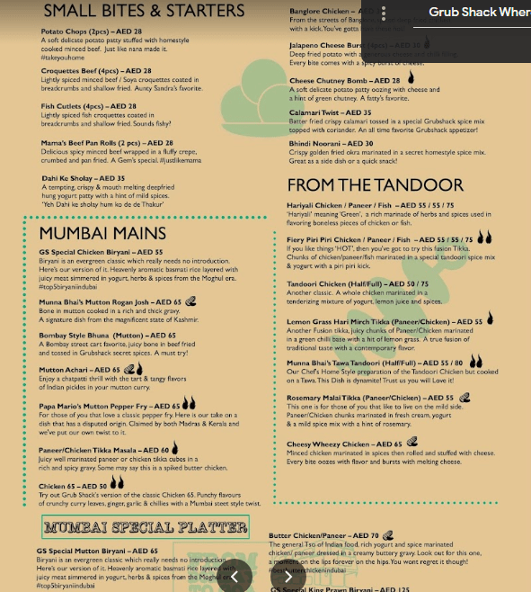 مطعم Grub Shack Where the Foodies Go دبي (الاسعار + المنيو + الموقع