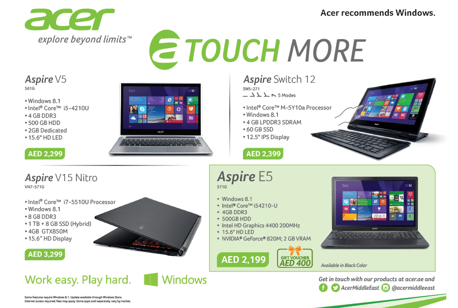 Acer Laptops Amazing Offers at Plug Ins