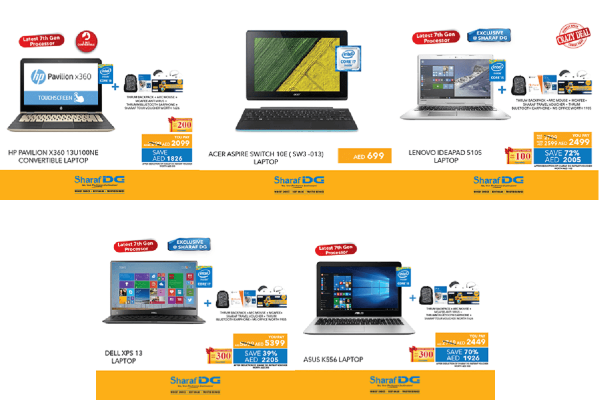 DSF Amazing Offers On Laptops at Sharaf DG