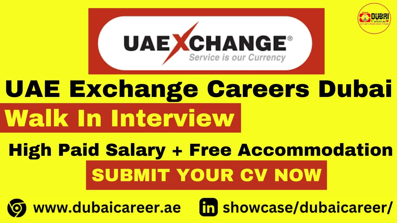 UAE Exchange Careers Walk In Interview Free Apply Now 2024