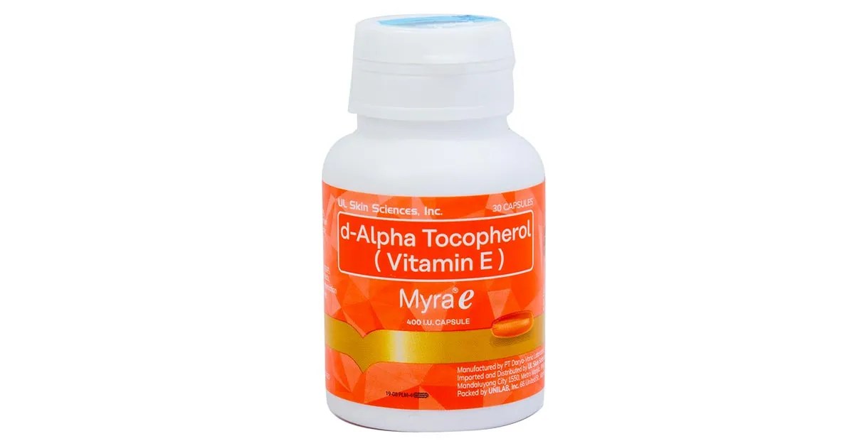 Myra E 400 IU Vitamin E dAlpha Tocopherol (30 Capsule) DUBAI COSMETICS