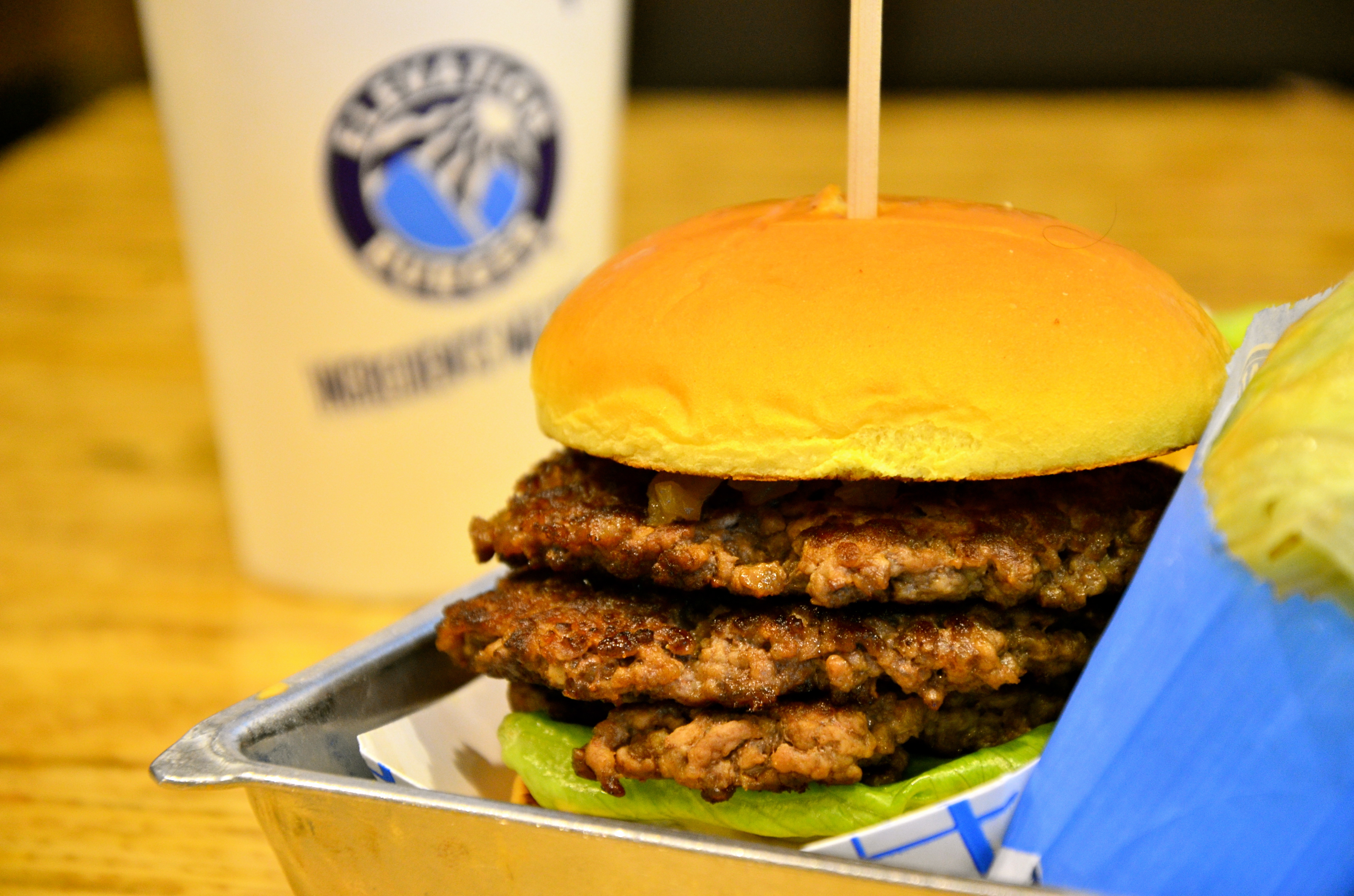 Vertigo 3 beef patties with selection of toppings(upto 10