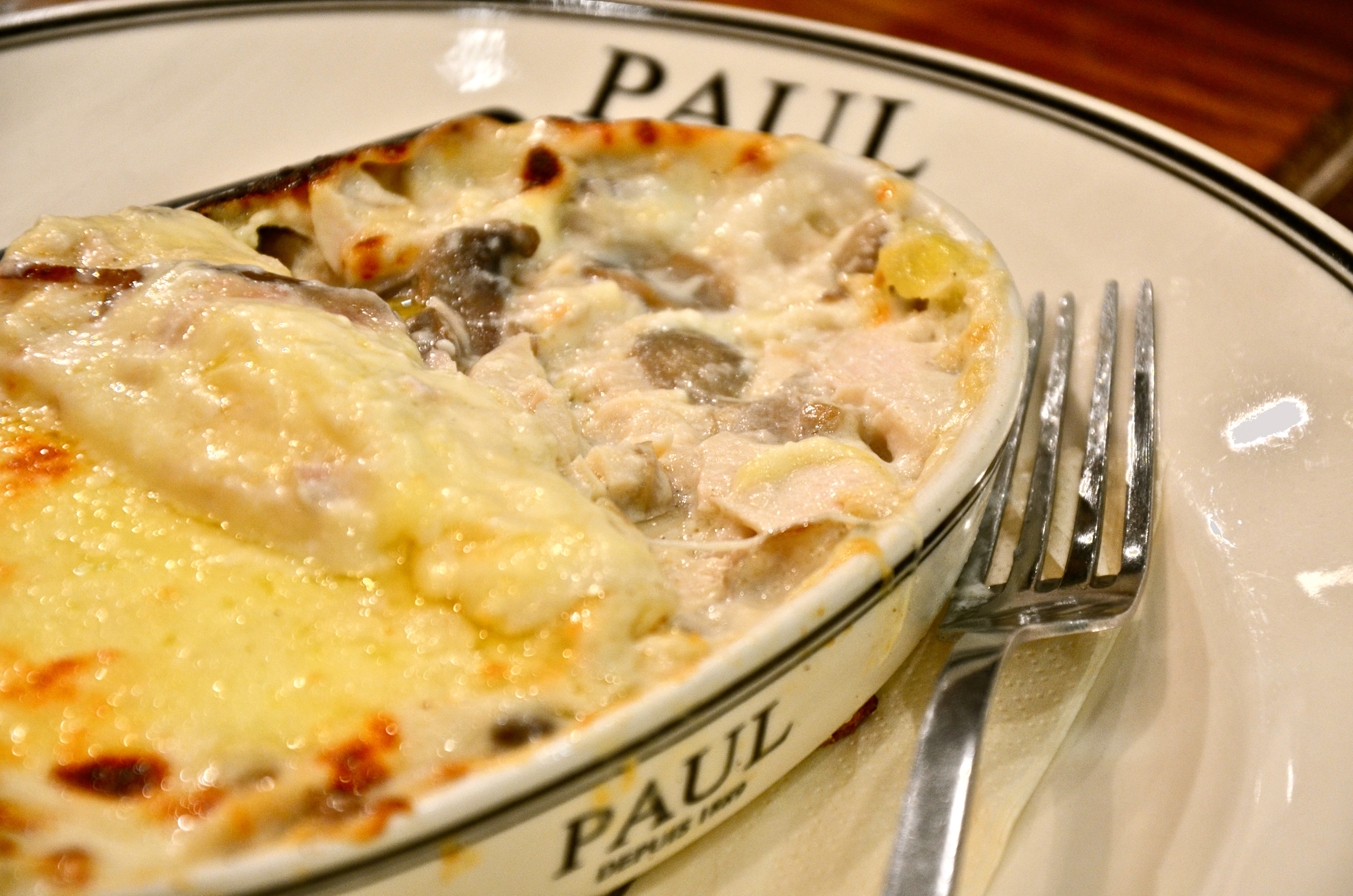 Gratin Forestier dhs 49 Sliced chicken breast, sauteed mushrooms