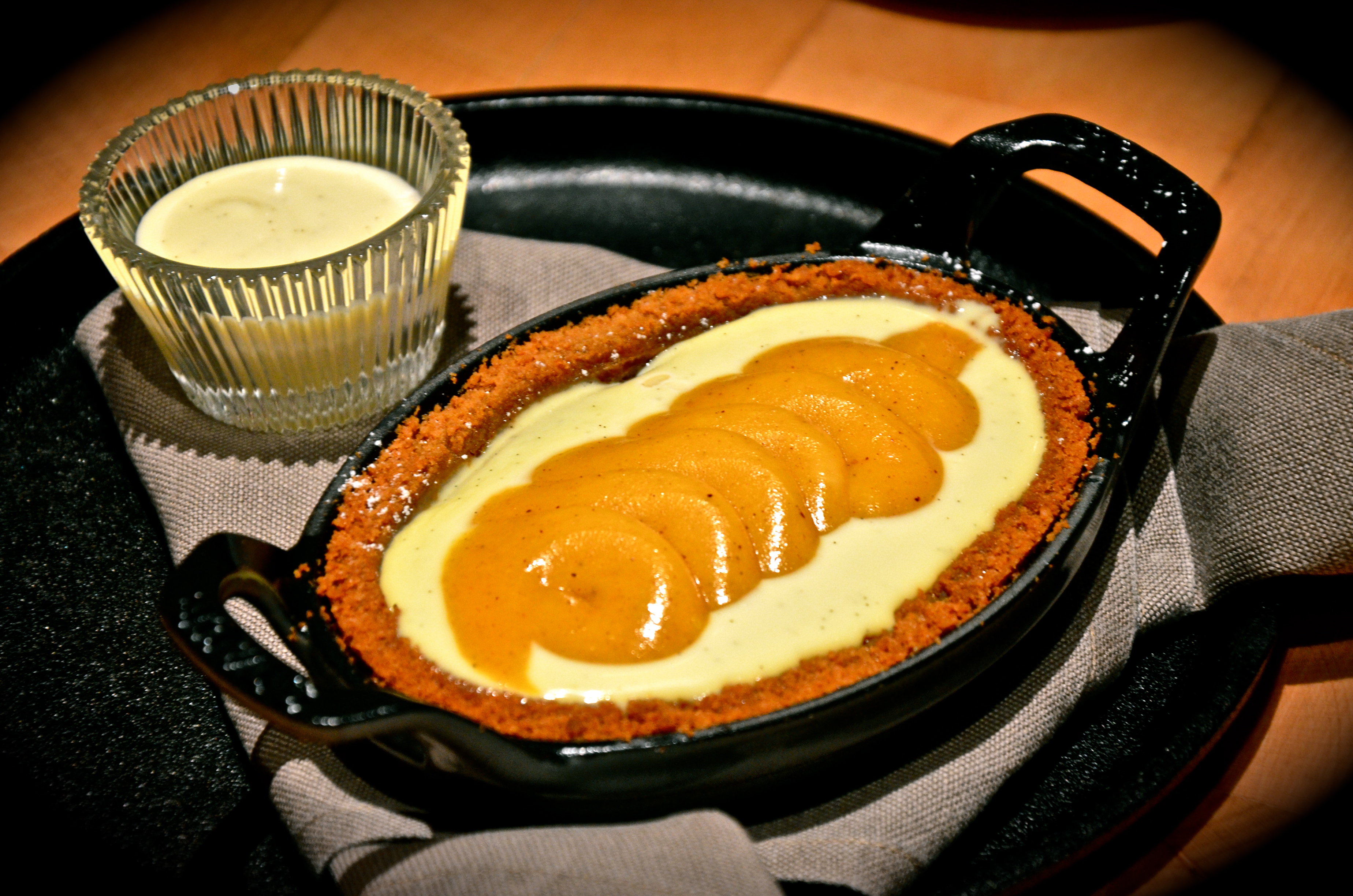 Down Home Pumpkin Pie Ginger crunch, condensed milk custard