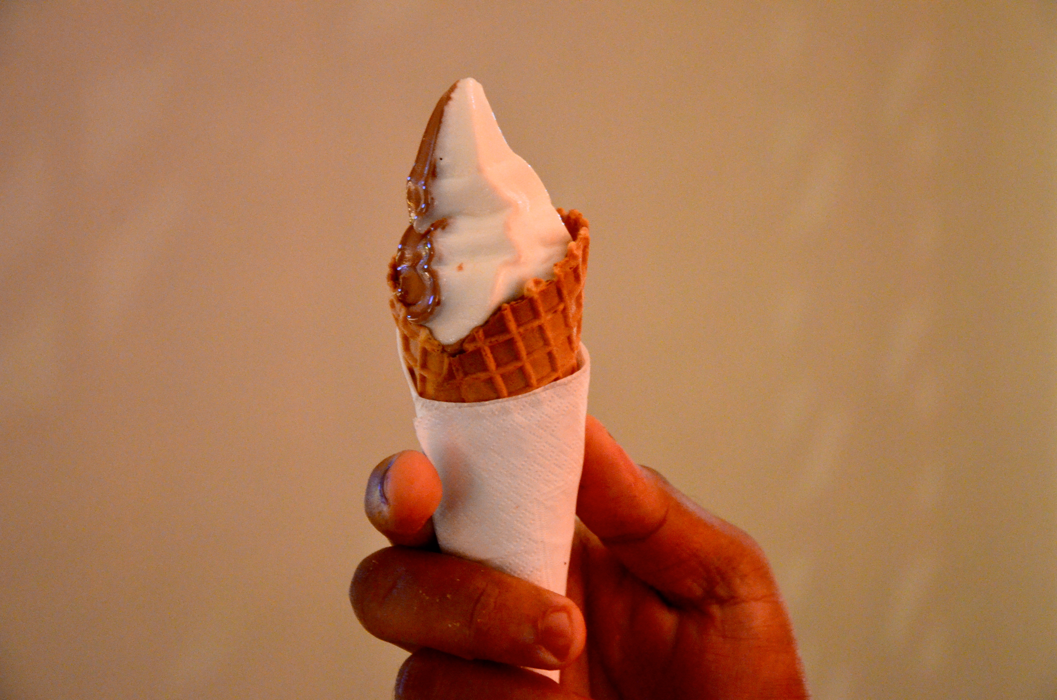 Frozen yoghurt with chocolate at Boulevard Kitchen Iftar Manzil