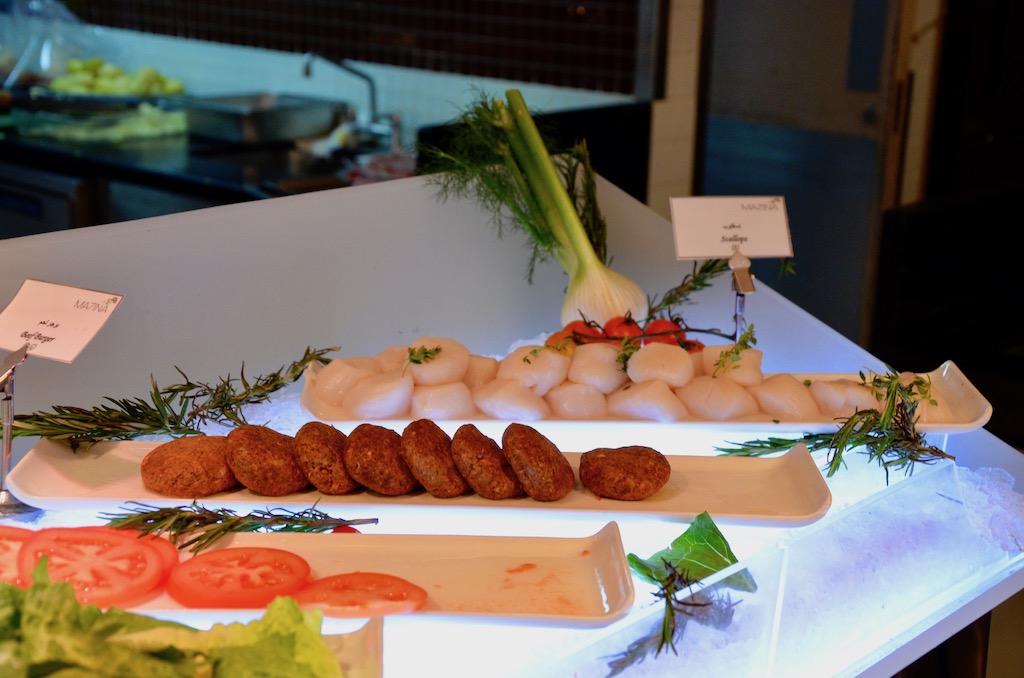 Beef Patty and scallops