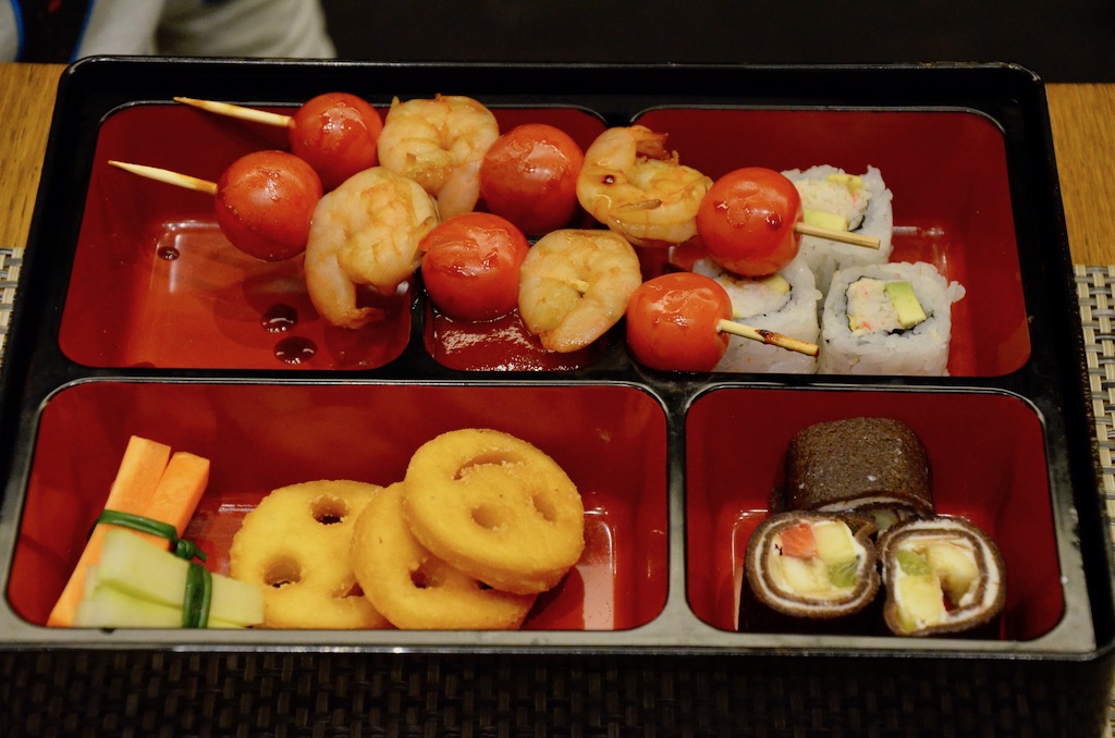 Kids Bento Box AED 38 Choice of one main roll, main course and