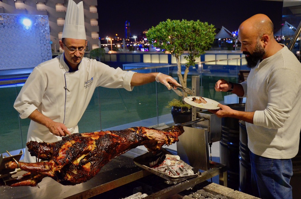 Whole Lamb on Charcoal Grill