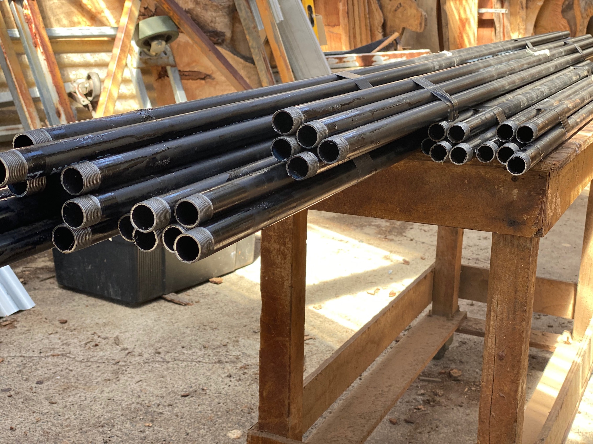 3/4" Threaded Black Pipe Dubbeld Wood Tools