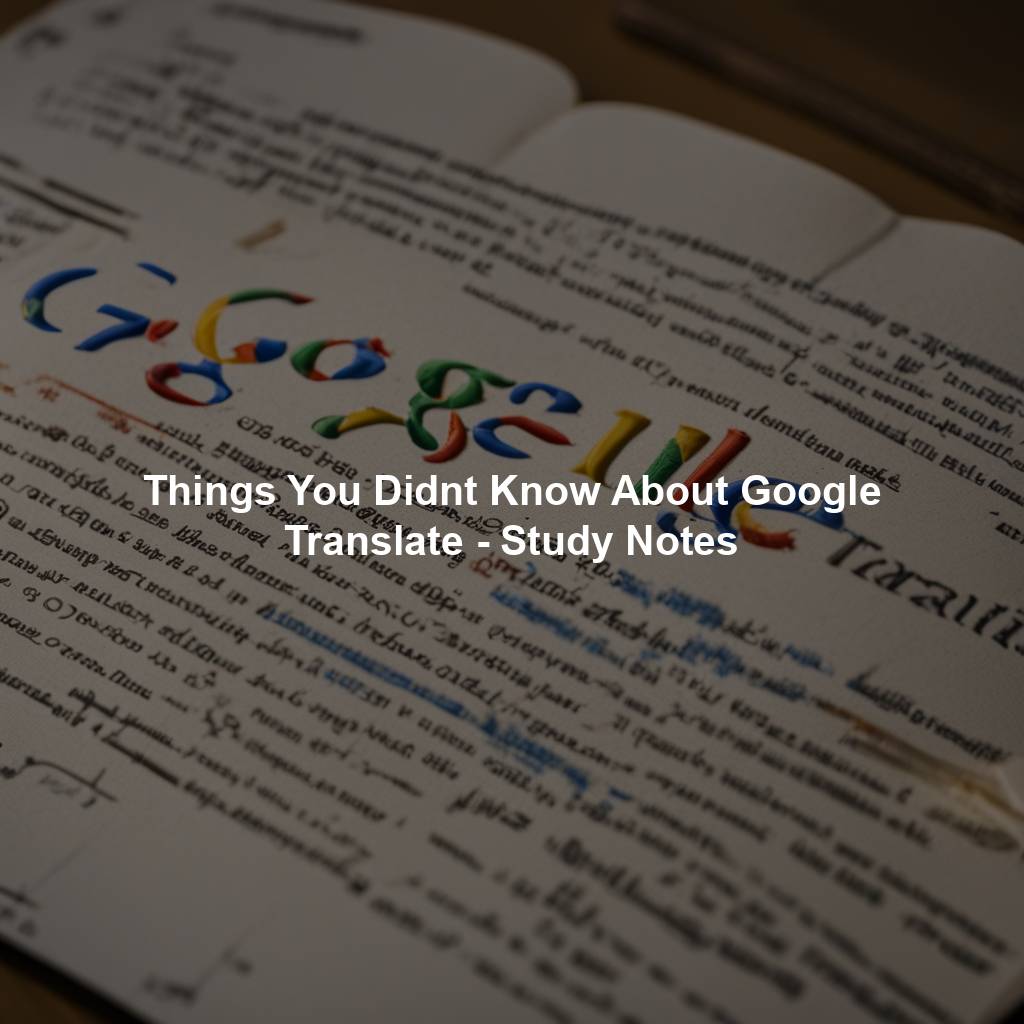 Things You Didnt Know About Google Translate Study Notes DubbingKing