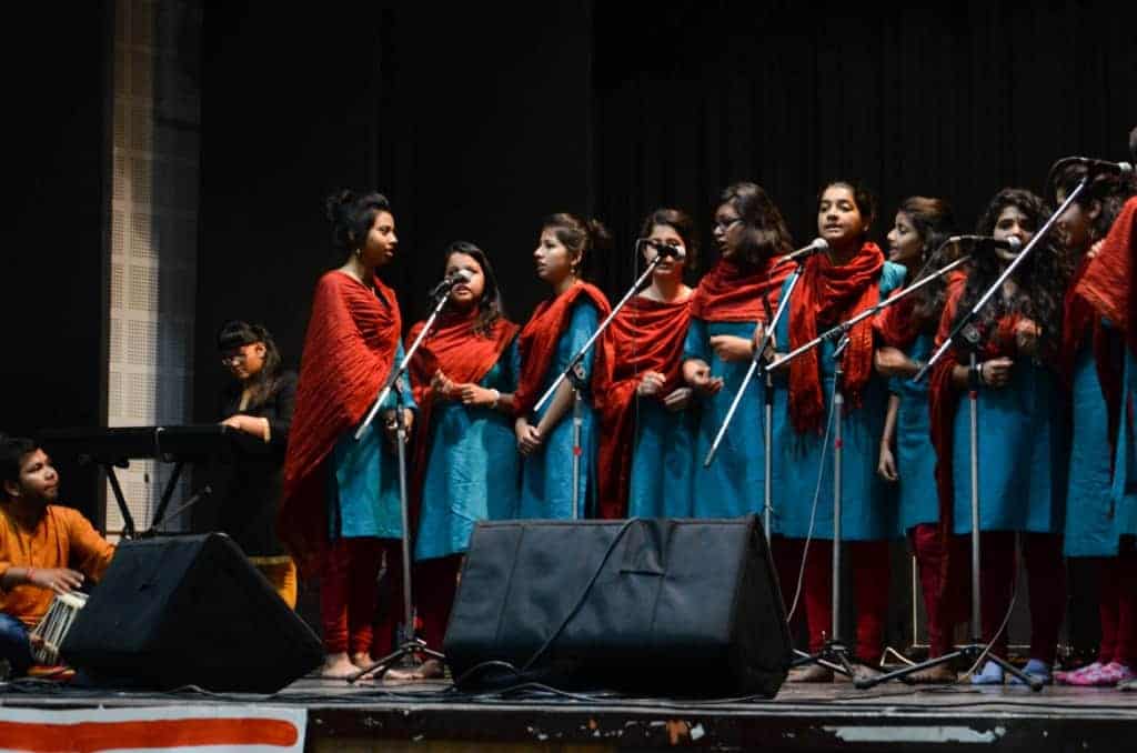 Miranda House bags top position for Indian group song at Rachnotsav