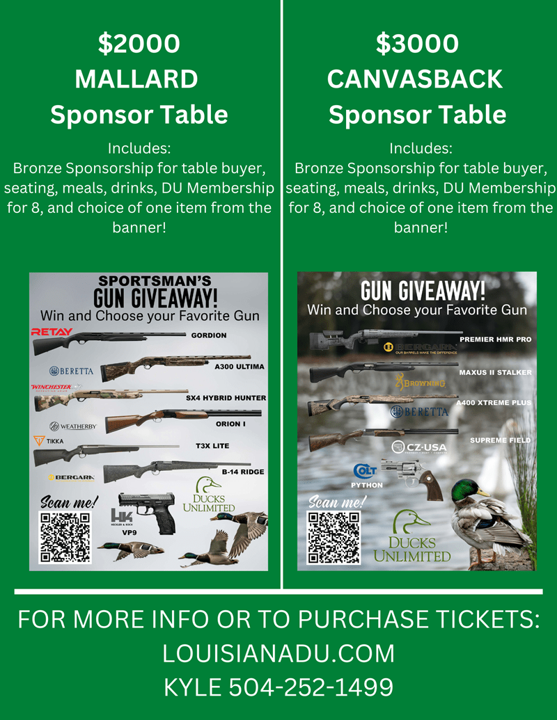 Pearl River Ducks Unlimited Banquet Thu, Jan 25, 2024