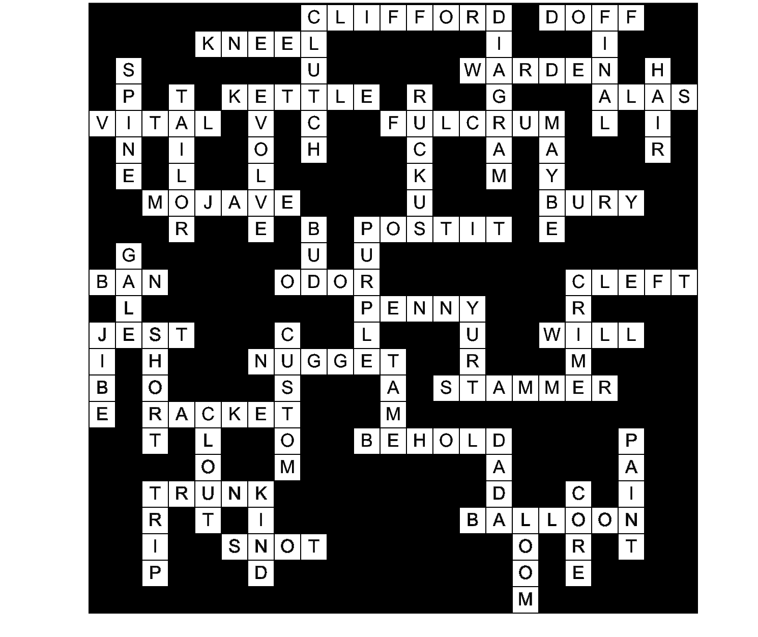 Clarion Crossword Answers for Week 9 DU Clarion