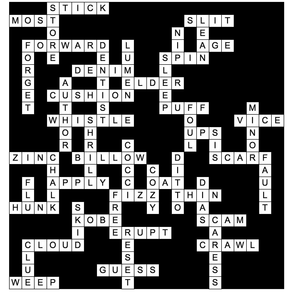 Crossword Puzzle Spring Quarter Week 7 DU Clarion