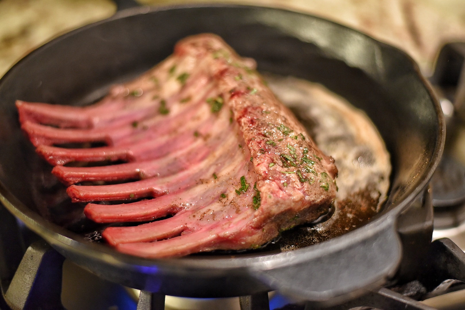 Roasted Rack of Lamb & Creamed Spinach Dude That Cookz