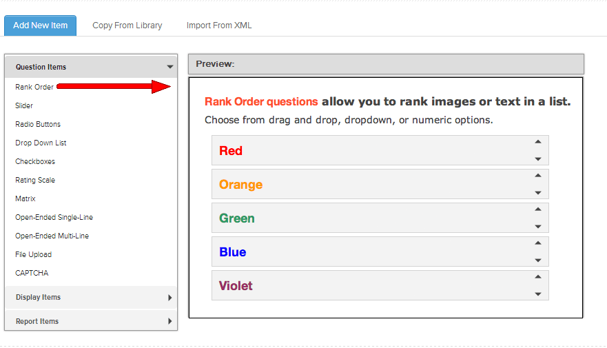 How to Create and Edit a Rank Order Question Checkbox Survey