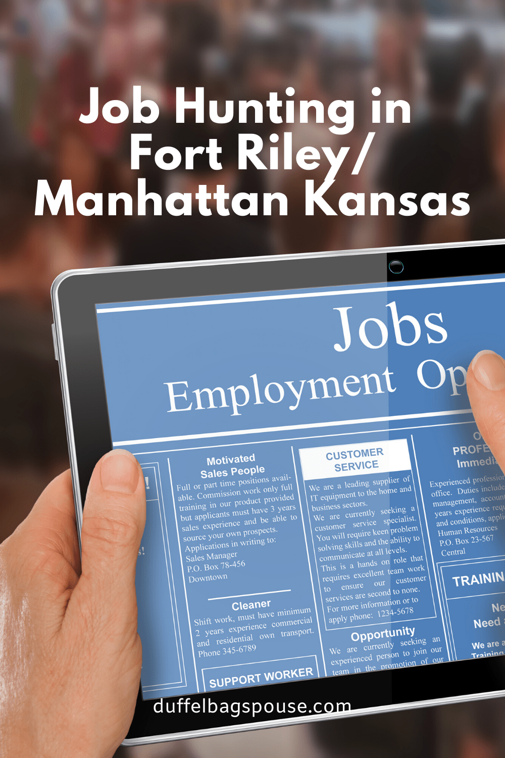 Job Hunting in Fort Riley Kansas duffelbagspouse travels