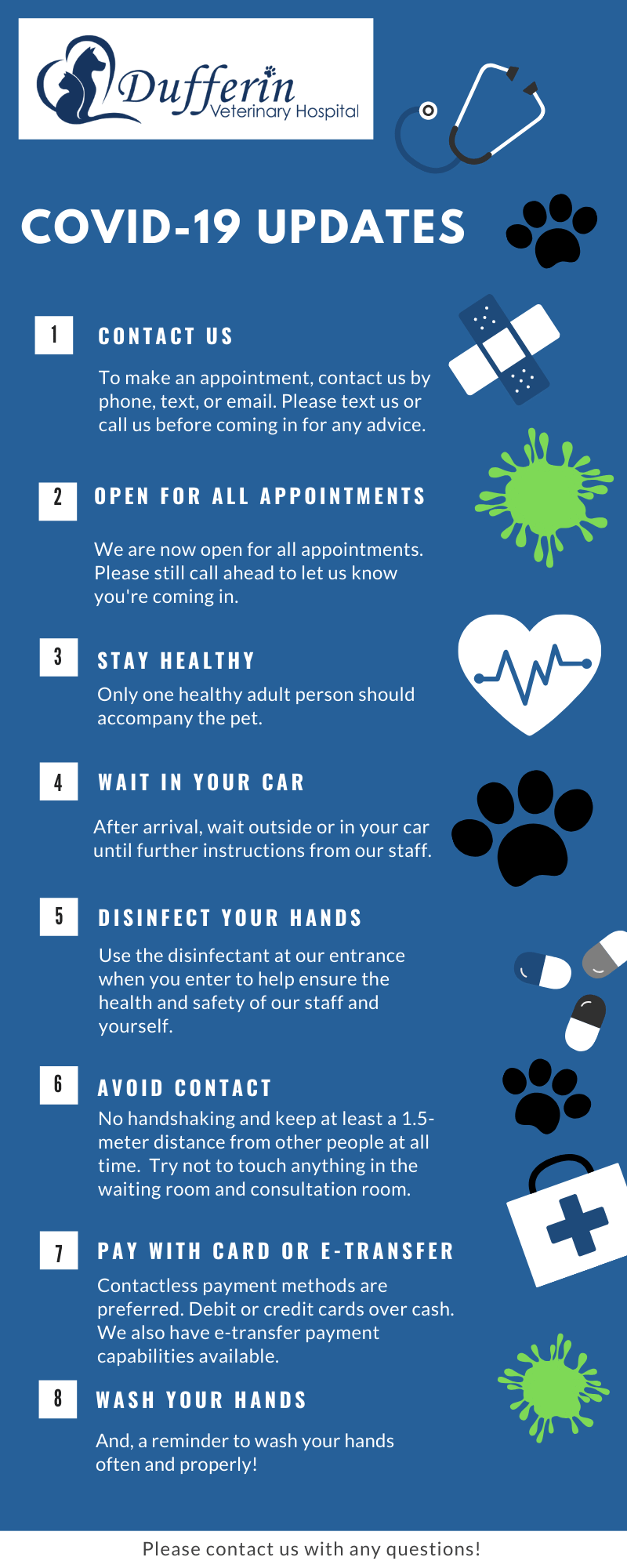 COVID19 Protocols Dufferin Veterinary Hospital