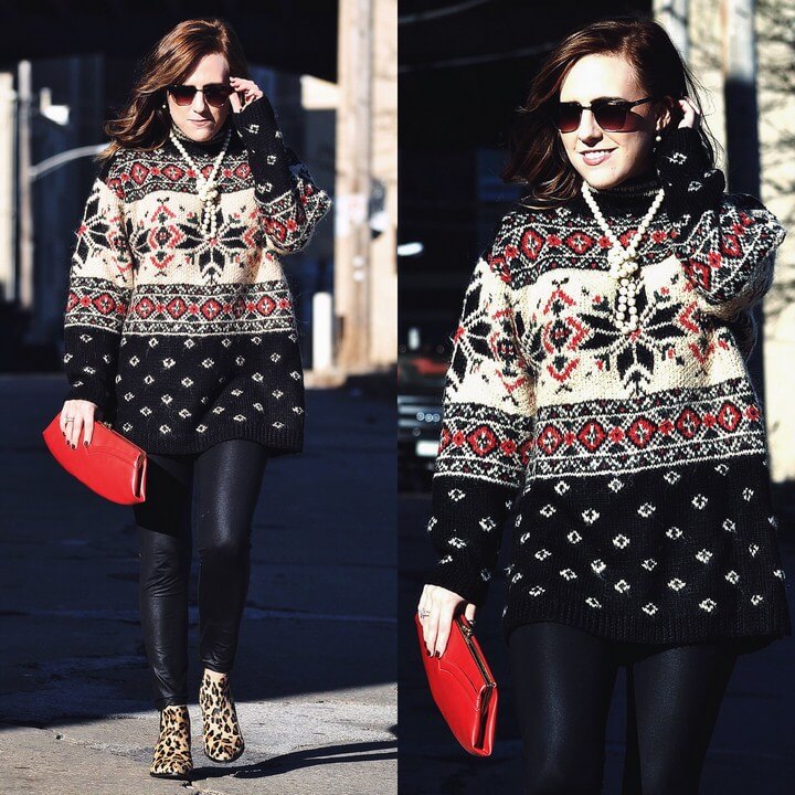 Shelley Duffy's oversized sweater