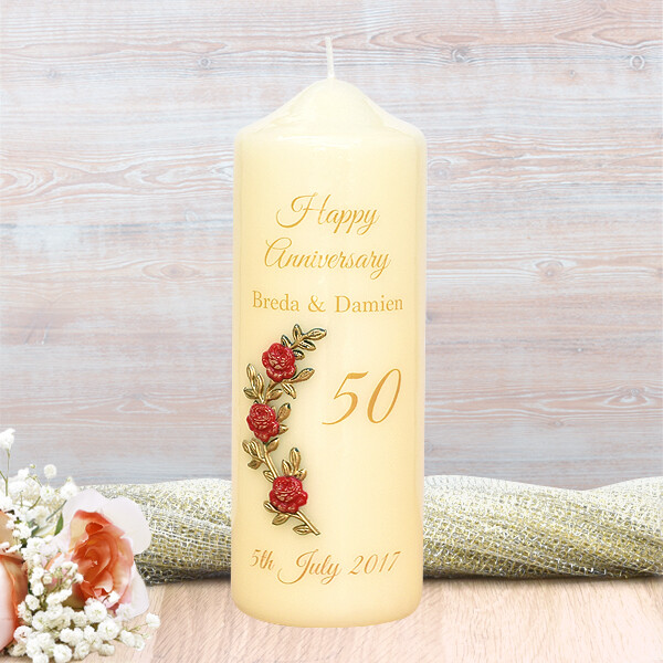50th Anniversary Ivory Candle Duffy Scott Candlemakers