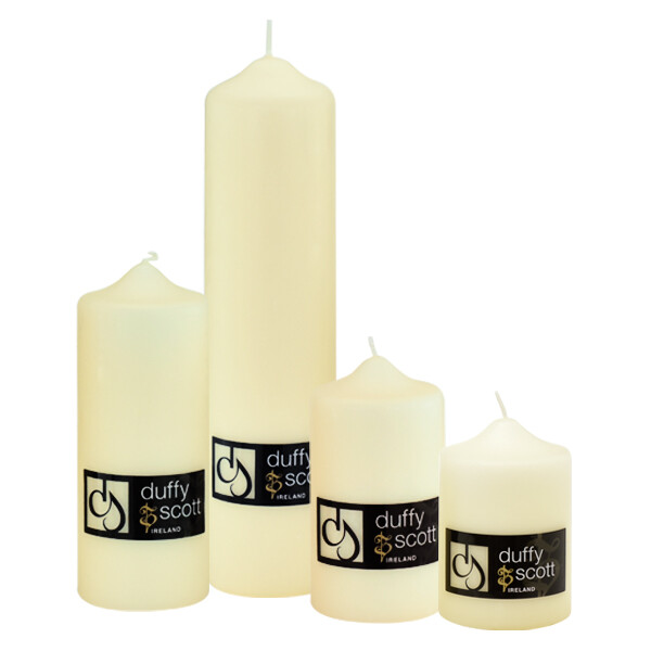 Ivory Pillar Candles 60mm Diameters Duffy Scott Candlemakers