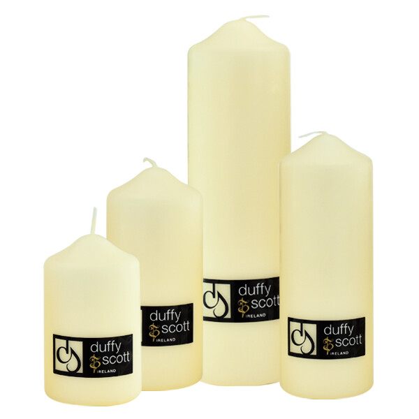 Ivory Pillar Candles 70mm Diameters Duffy Scott Candlemakers