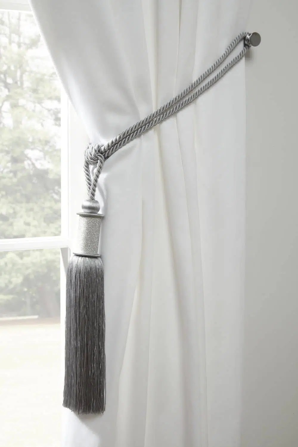 'Midnight Silver' Curtain Tiebacks Duffy's Curtains