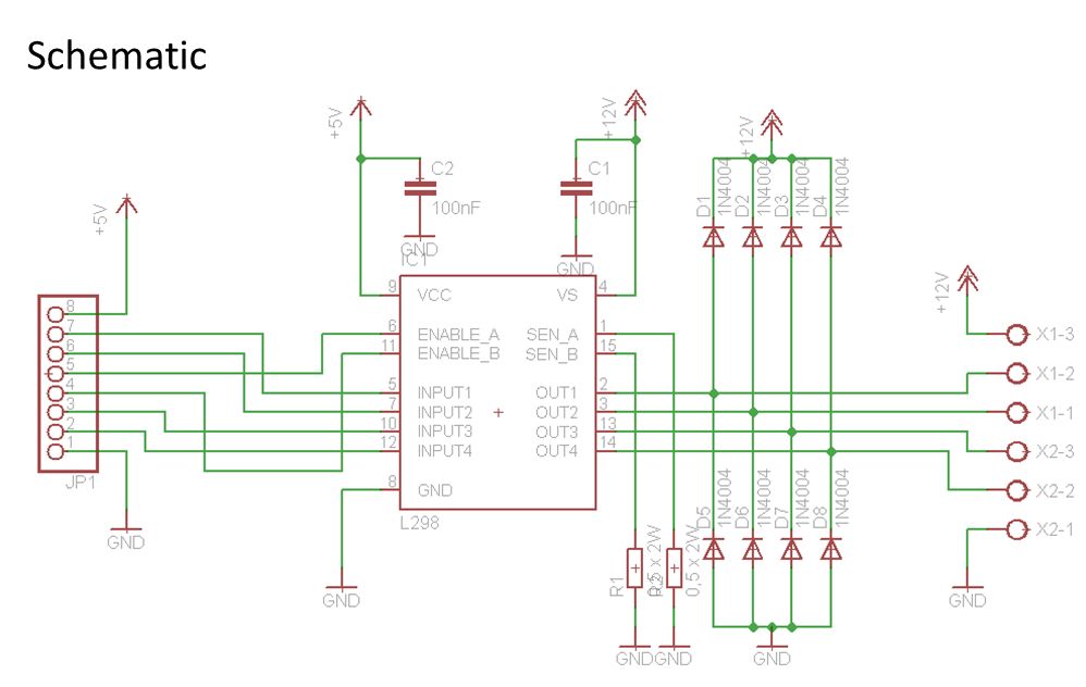 Homemade Dual HBridge L298 Breakout Board using Arduino
