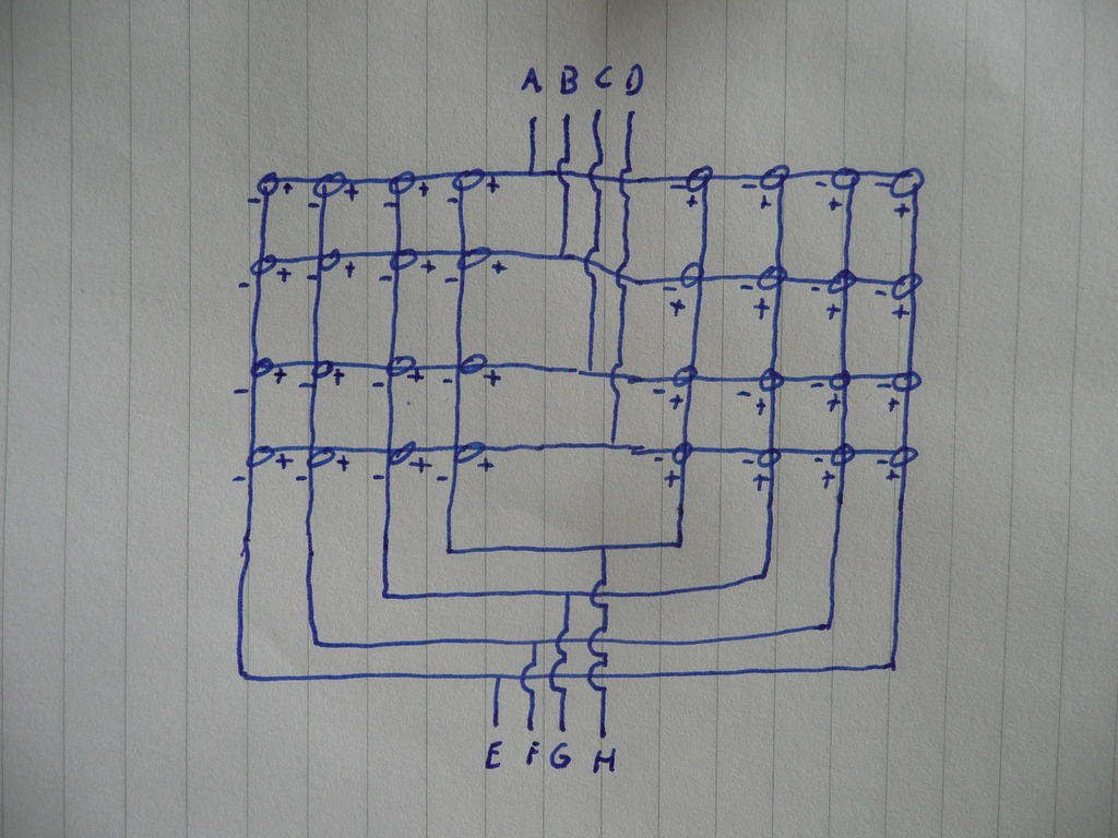 4x4x4 Led Cube Arduino Uno Schematic