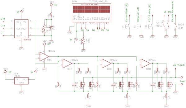 Building a Constant Current/Constant Power Electronic Load -Use Arduino